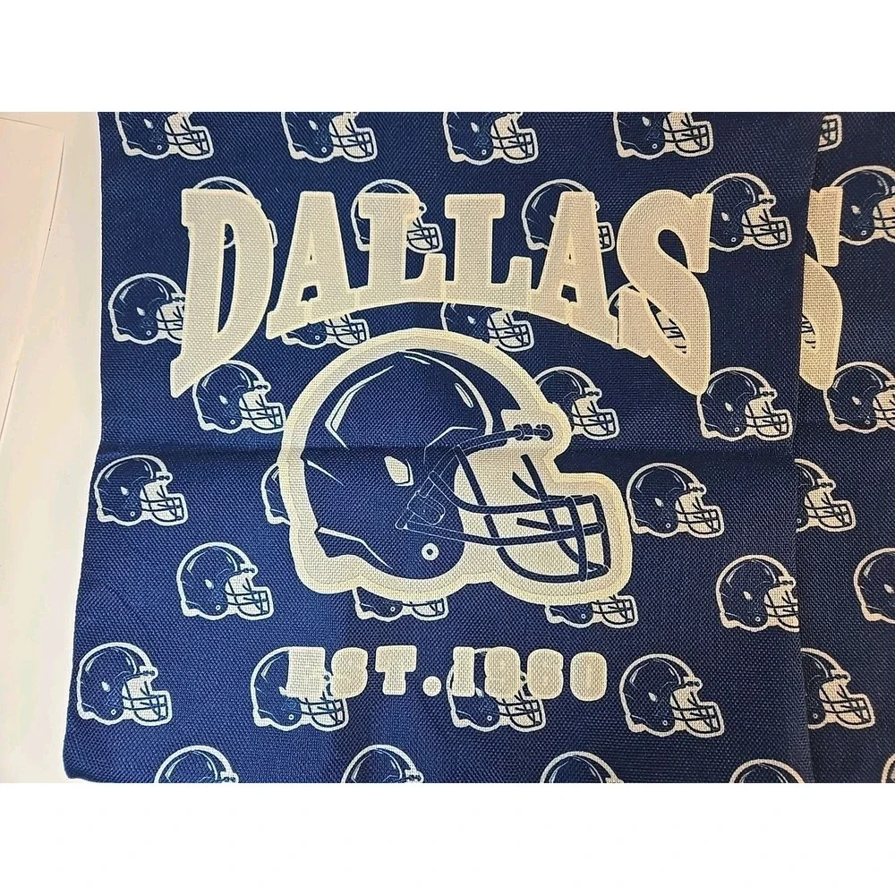 Dallas Cowboys Throw Pillow Decorative Covers 17 X 17 set 2 Blue & White *New*